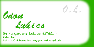 odon lukics business card